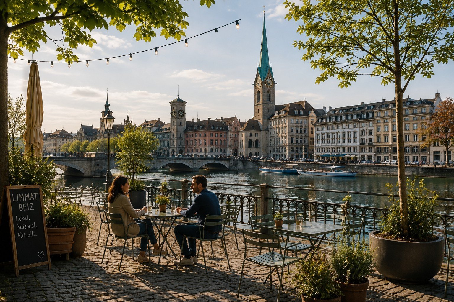 Parents célibataires faisant connaissance à Zurich